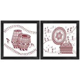 Mandala Design Music Printed Set of 2 Poster Frames